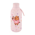 Garrafa térmica com interior cerâmico 500 ml Lovely Story – Capi Selfie – Rosa — Ref. BTC2661RS