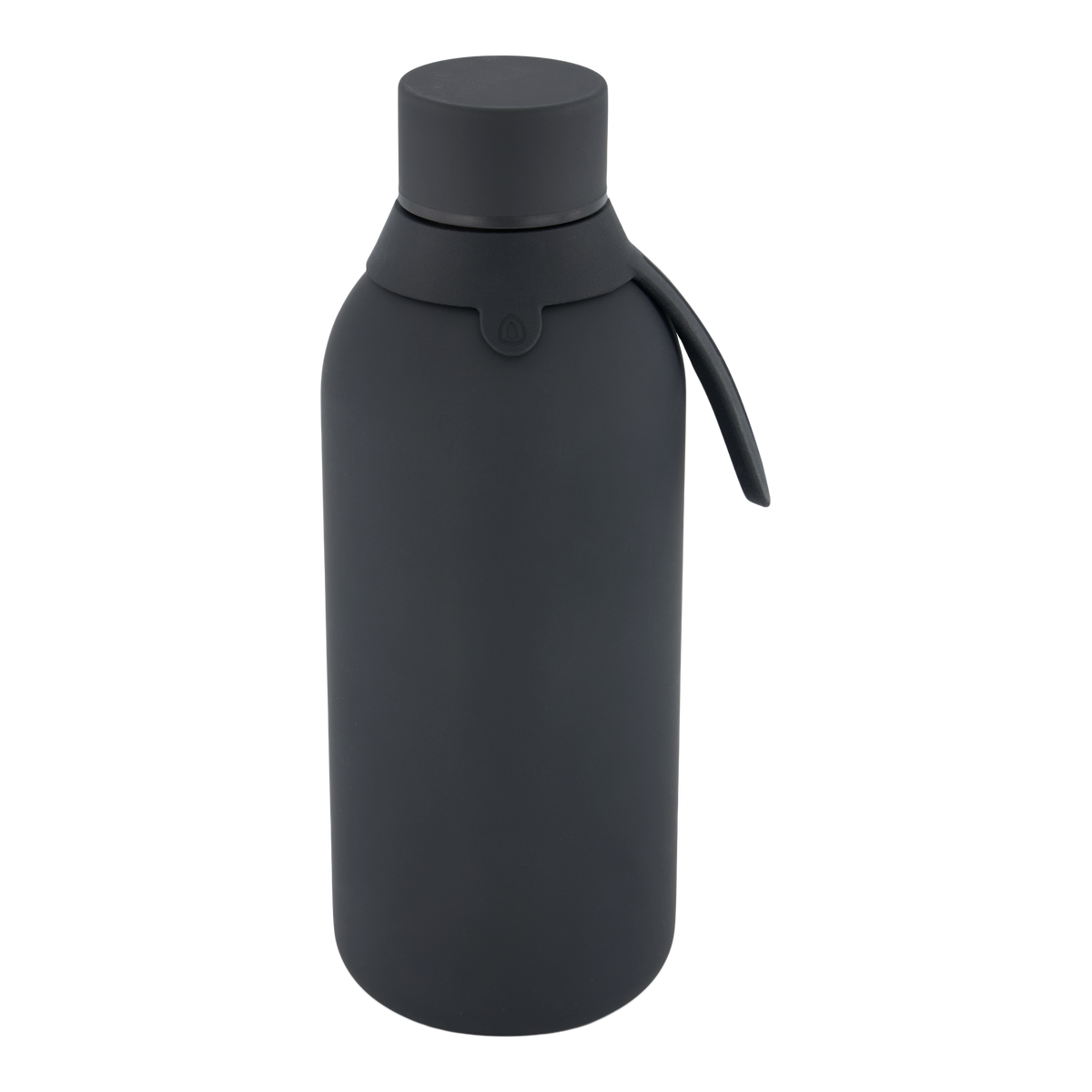 Garrafa térmica com interior cerâmico Áurea – Lisa – 500 ml · Preto