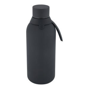 Garrafa térmica com interior cerâmico Áurea – Lisa – 500 ml · Preto