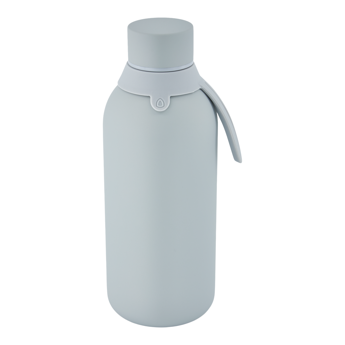 Garrafa térmica com interior cerâmico Áurea – Lisa – 500 ml · Cinzento