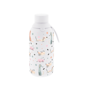 Garrafa térmica com interior cerâmico Áurea – Dot & Woof – 500 ml · Branco gelo