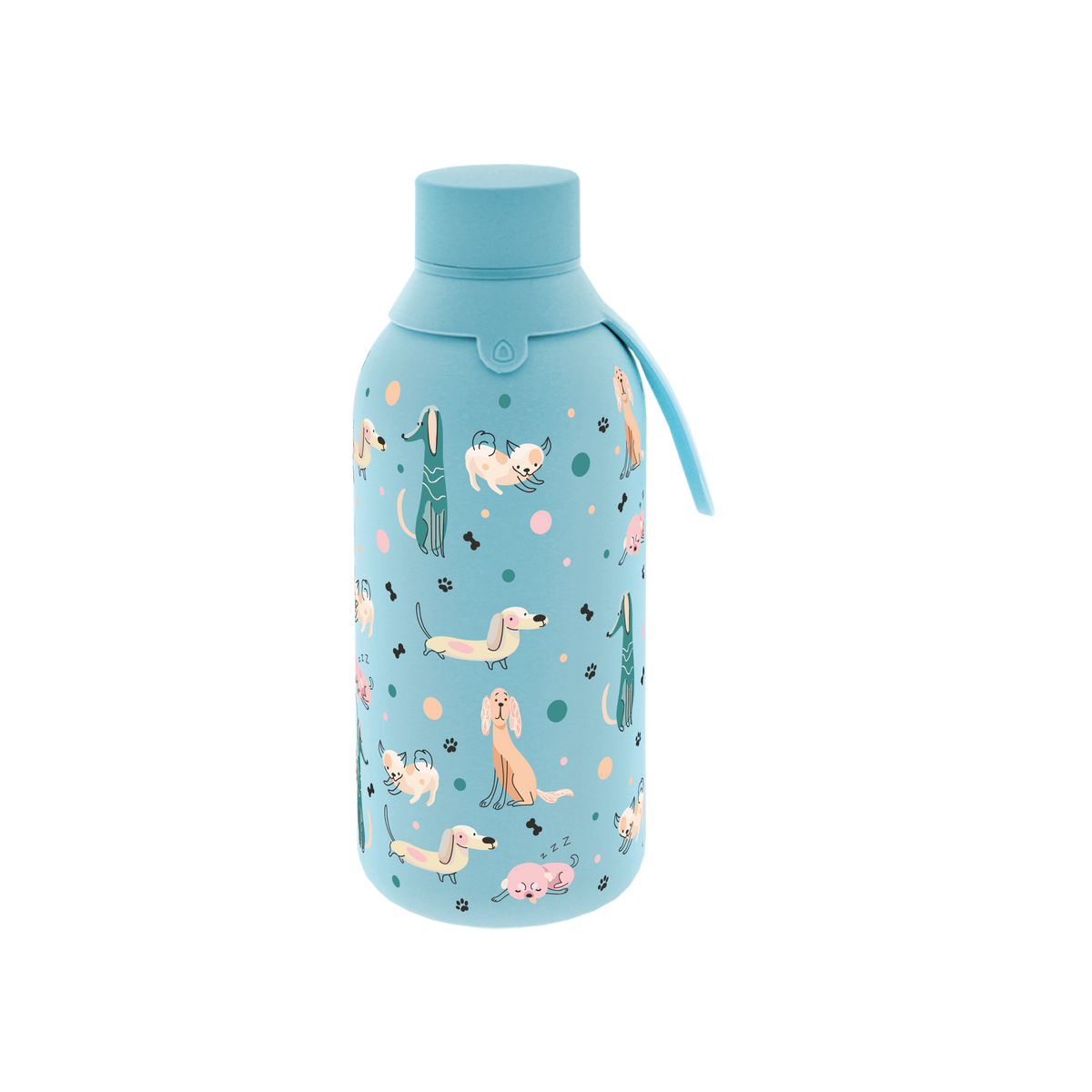 Garrafa térmica com interior cerâmico Áurea – Dot & Woof – 500 ml · Areia