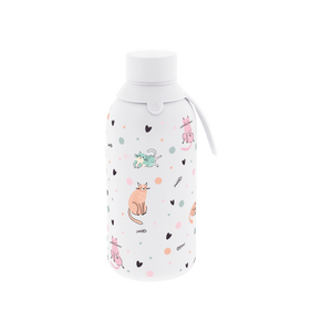 Garrafa térmica com interior cerâmico Áurea – Dot & Meow – 500 ml · Branco gelo