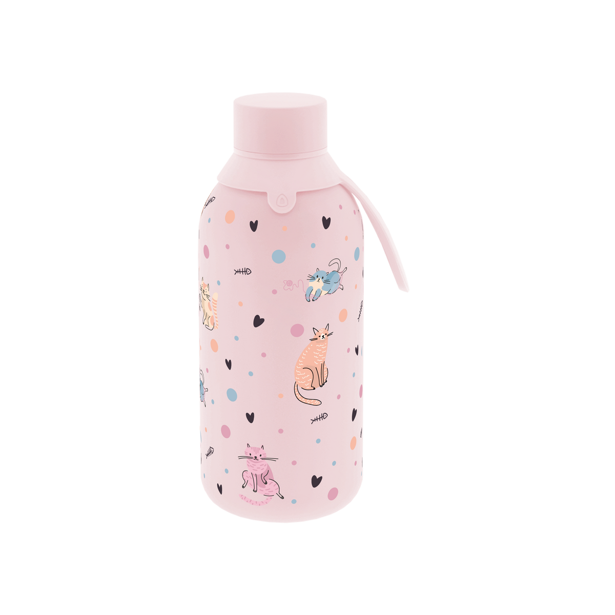 Garrafa térmica com interior cerâmico Áurea – Dot & Meow – 500 ml · Rosa