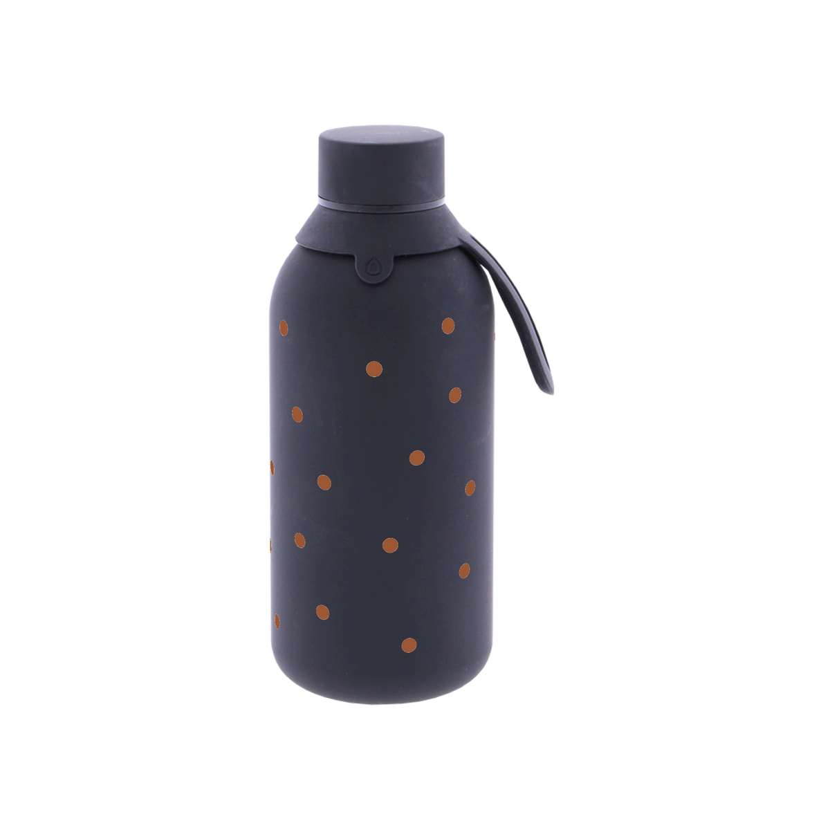 Garrafa térmica com interior cerâmico Áurea – Petite Dots – 500 ml · Preto