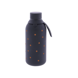 Garrafa térmica com interior cerâmico Áurea – Petite Dots – 500 ml · Preto