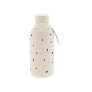 Garrafa térmica com interior cerâmico Áurea – Petite Dots – 500 ml · Areia