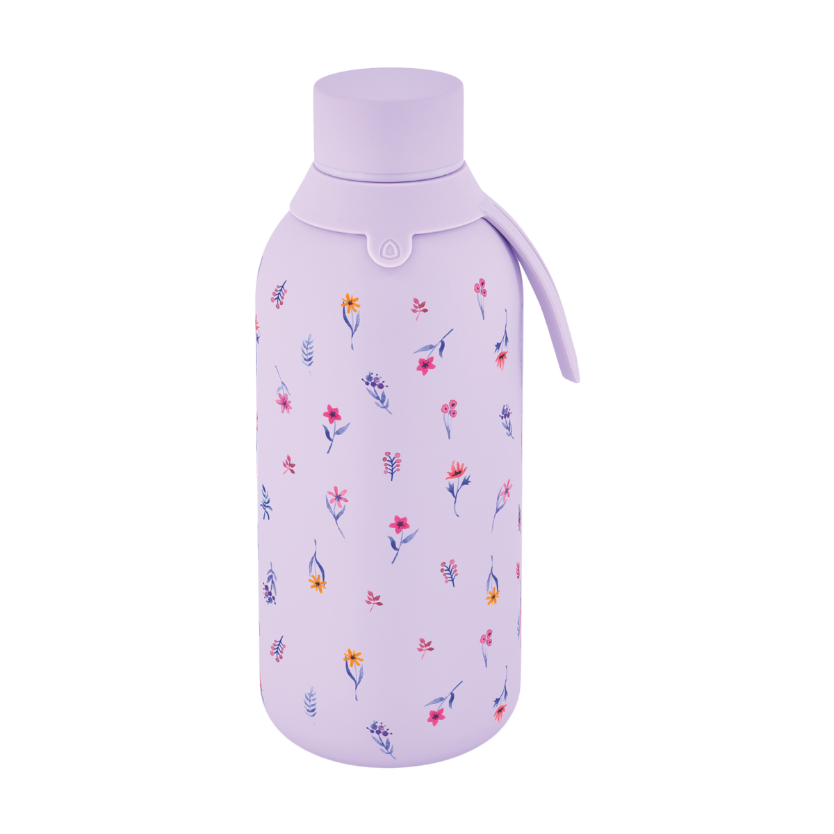 Garrafa térmica com interior cerâmico Áurea – Little Bloom – 500 ml · Lilás