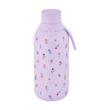 Garrafa térmica com interior cerâmico Áurea – Little Bloom – 500 ml · Lilás