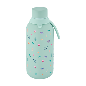 Garrafa térmica com interior cerâmico Áurea – Little Bloom – 500 ml · Menta