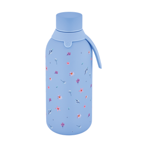 Garrafa térmica com interior cerâmico Áurea – Little Bloom – 500 ml · Azul céu