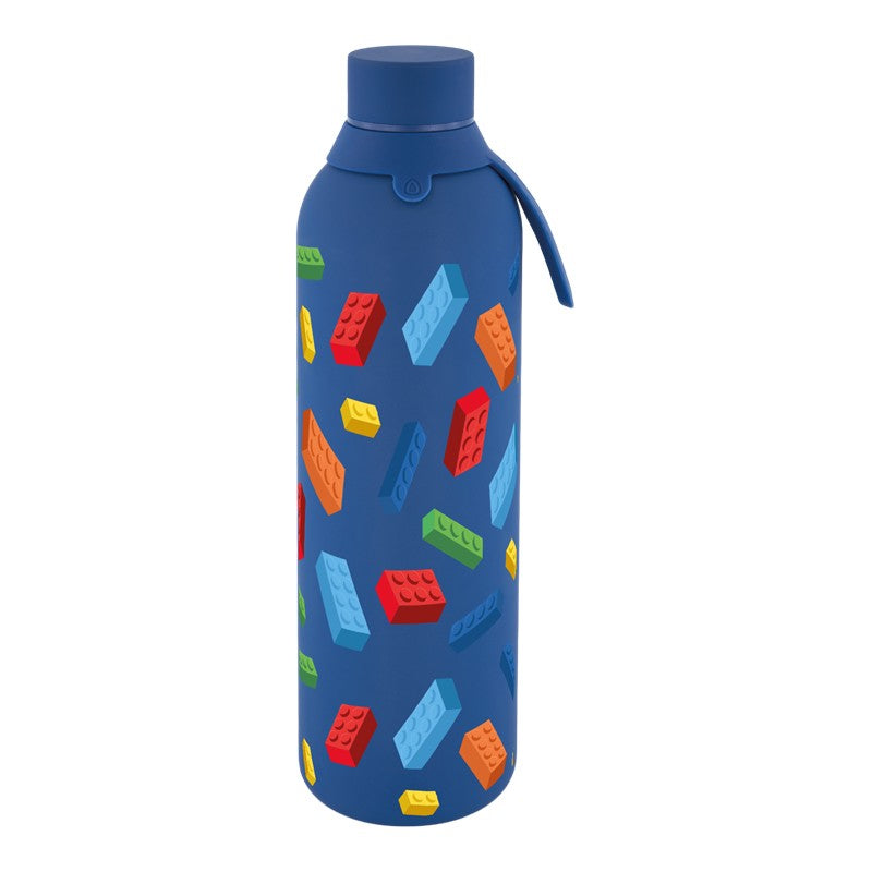 Garrafa térmica com interior cerâmico 750 ml Áurea – Block Build – Azul escuro — Ref. BTC7076DB