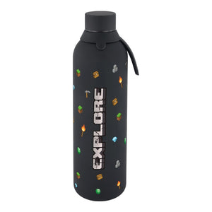 Garrafa térmica com interior cerâmico 750 ml Áurea – Pixel Craft – Preto — Ref. BTC7088NG