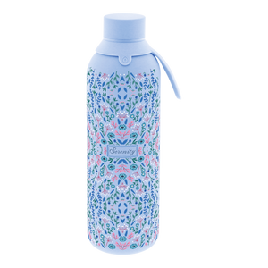 Garrafa térmica com interior cerâmico Áurea – Floral Essence – 750 ml · Azul céu · Serenity