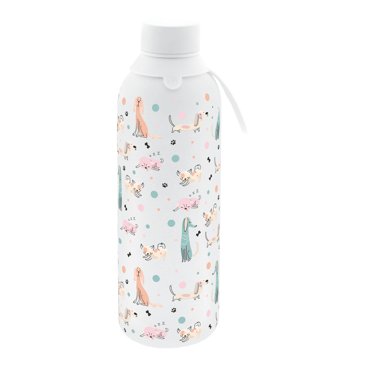 Garrafa térmica com interior cerâmico Áurea – Dot & Woof – 750 ml · Branco gelo