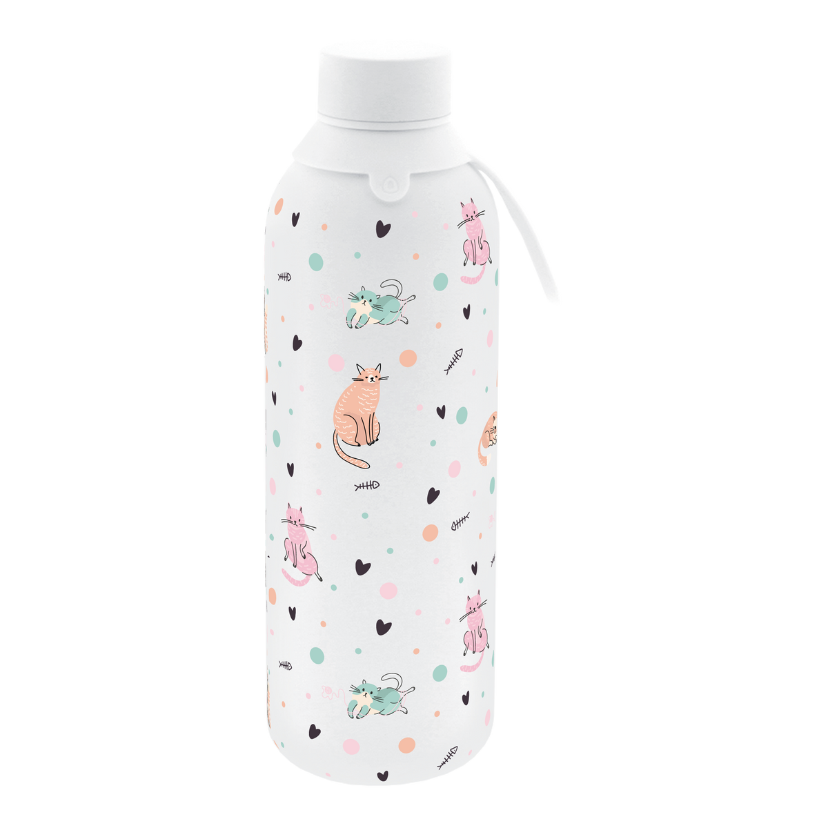 Garrafa térmica com interior cerâmico Áurea – Dot & Meow – 750 ml · Branco gelo