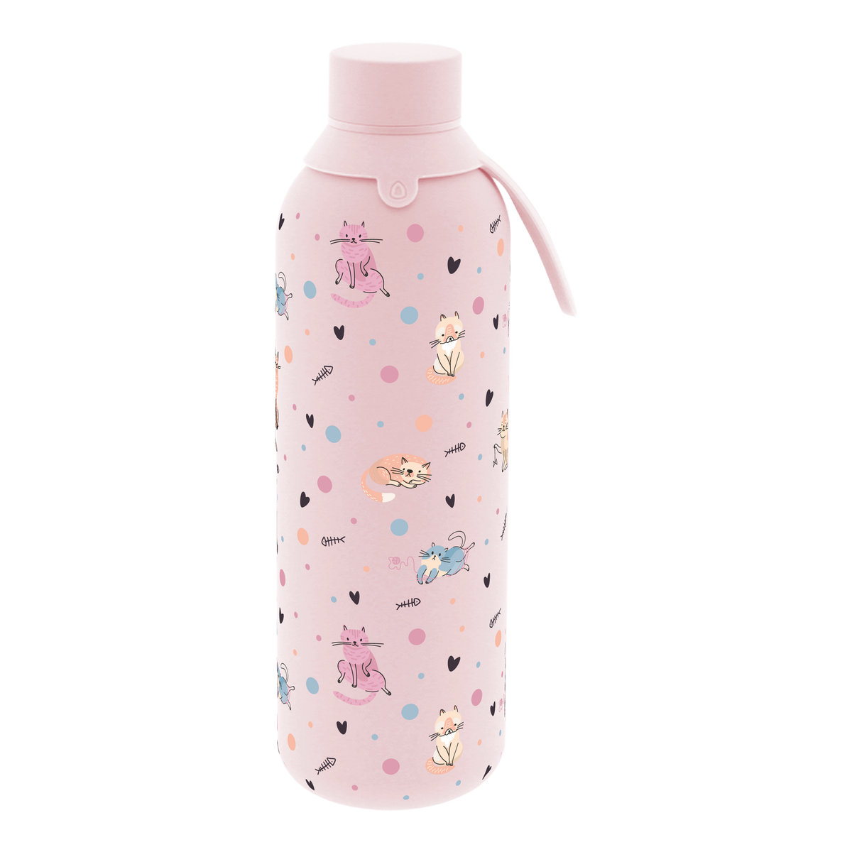Garrafa térmica com interior cerâmico Áurea – Dot & Meow – 750 ml · Rosa