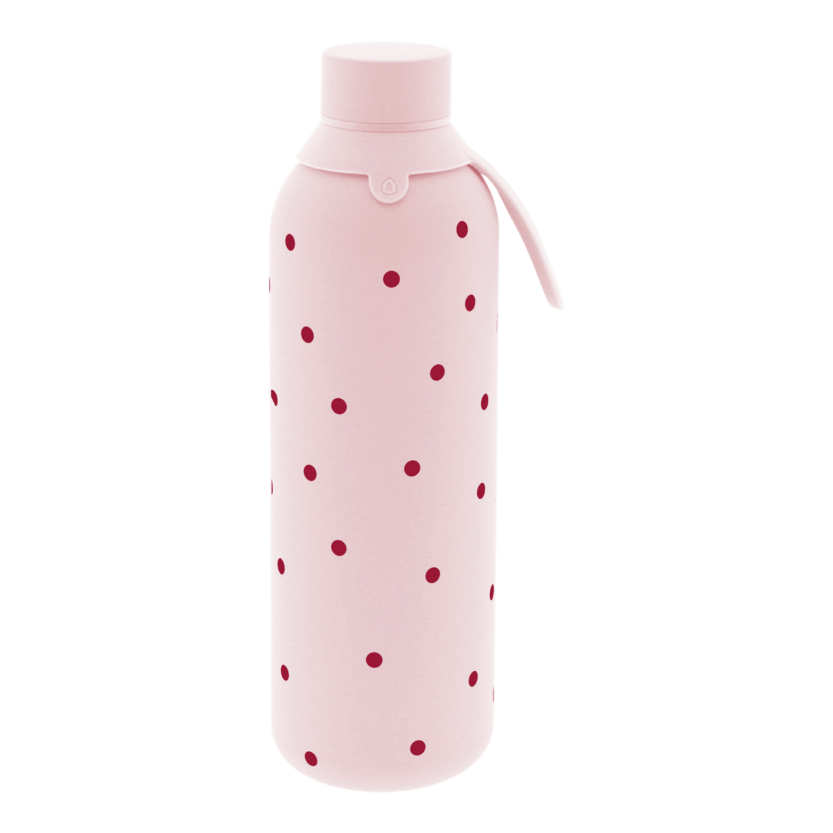 Garrafa térmica com interior cerâmico Áurea – Petite Dots – 750 ml · Rosa