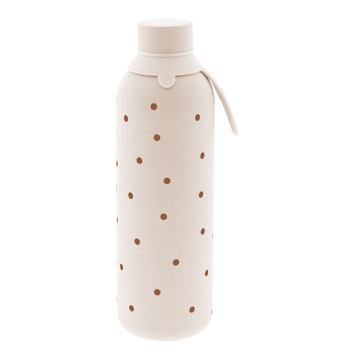 Garrafa térmica com interior cerâmico Áurea – Petite Dots – 750 ml · Areia