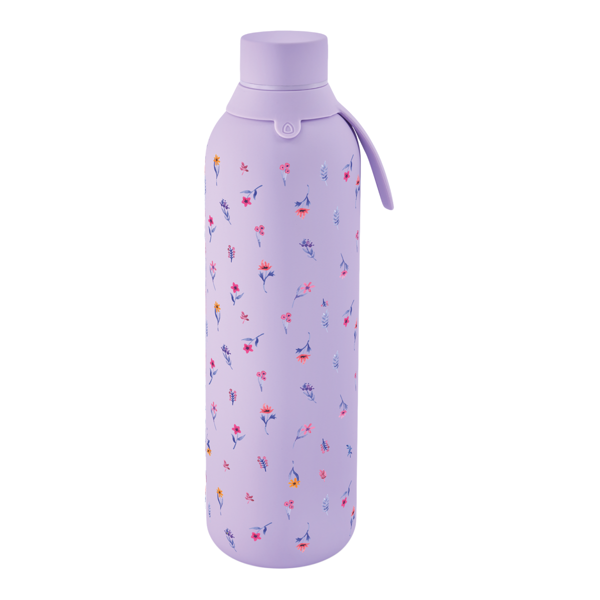 Garrafa térmica com interior cerâmico Áurea – Little Bloom – 750 ml · Lilás