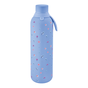 Garrafa térmica com interior cerâmico Áurea – Little Bloom – 750 ml · Azul céu