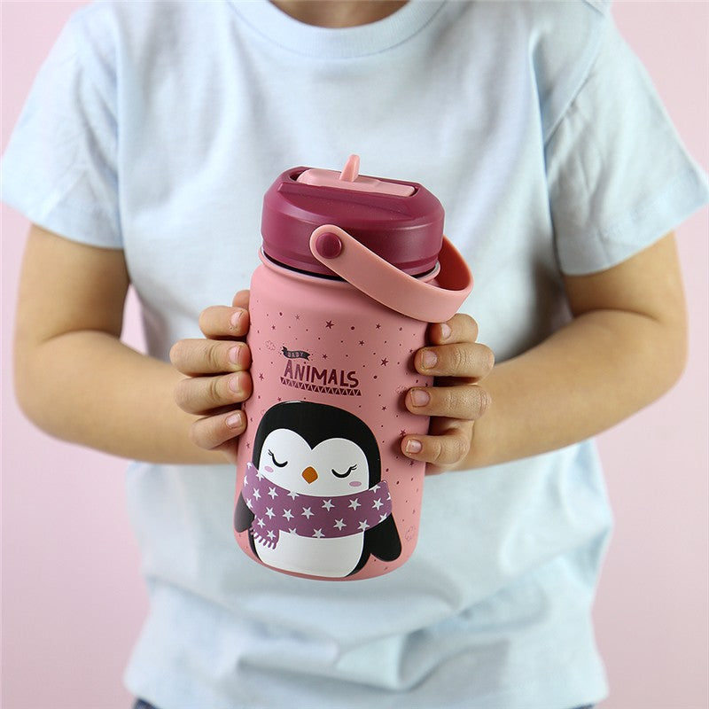 Garrafa térmica 330ml Aurea kids - Pinguim
