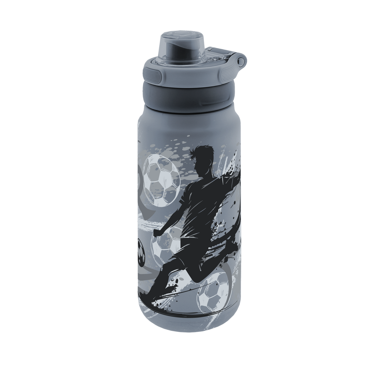 Garrafa térmica Sport 750 ml Áurea – Football Zone – Cinzento