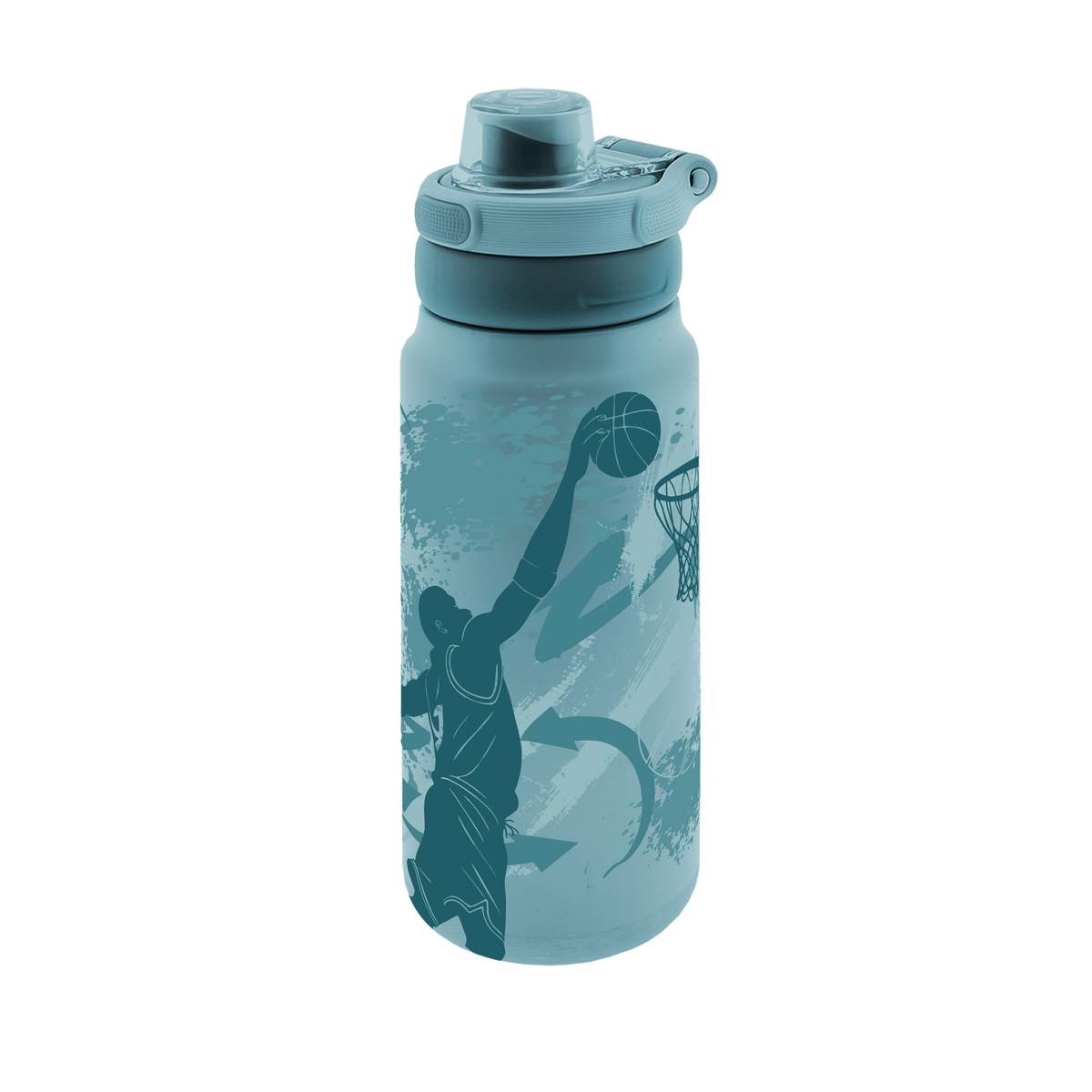 Garrafa térmica Sport 750 ml Áurea – Basket Zone – Verde esmeralda