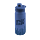 Garrafa térmica Sport 750 ml Áurea – Impossible is Nothing – Azul Mazarine
