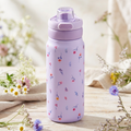 Garrafa térmica Sport 750 ml Áurea – Little Bloom – Lilás