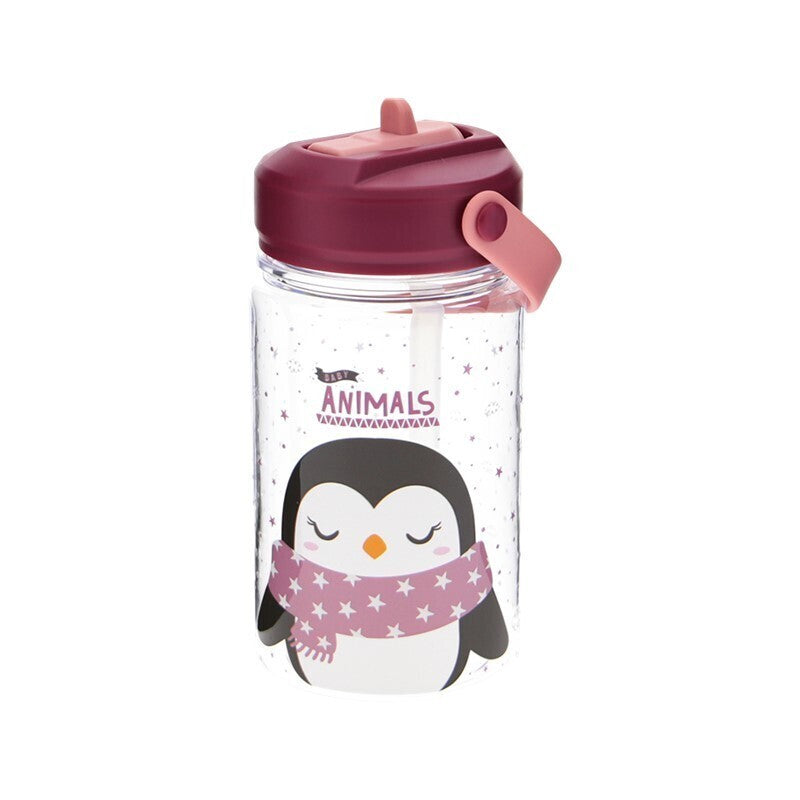 Garrafa de plástico 330ml Aurea kids - Pinguim