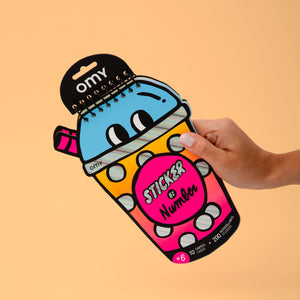 Caderno de Autocolantes por Números OMY Bubble Tea - detalhe 2