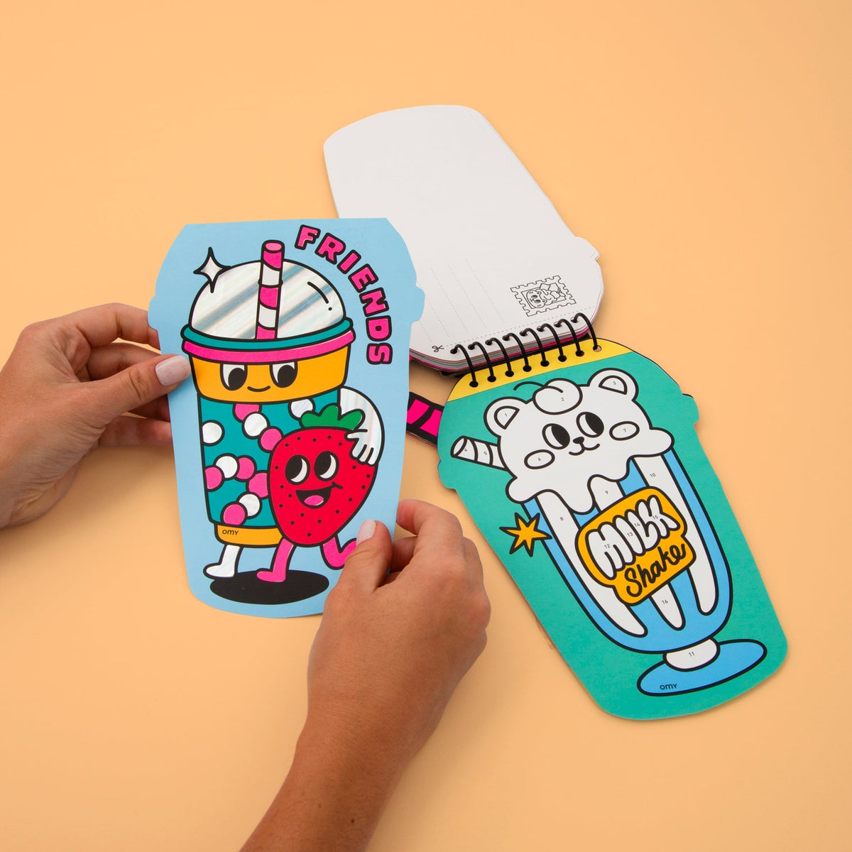 Caderno de Autocolantes por Números OMY Bubble Tea