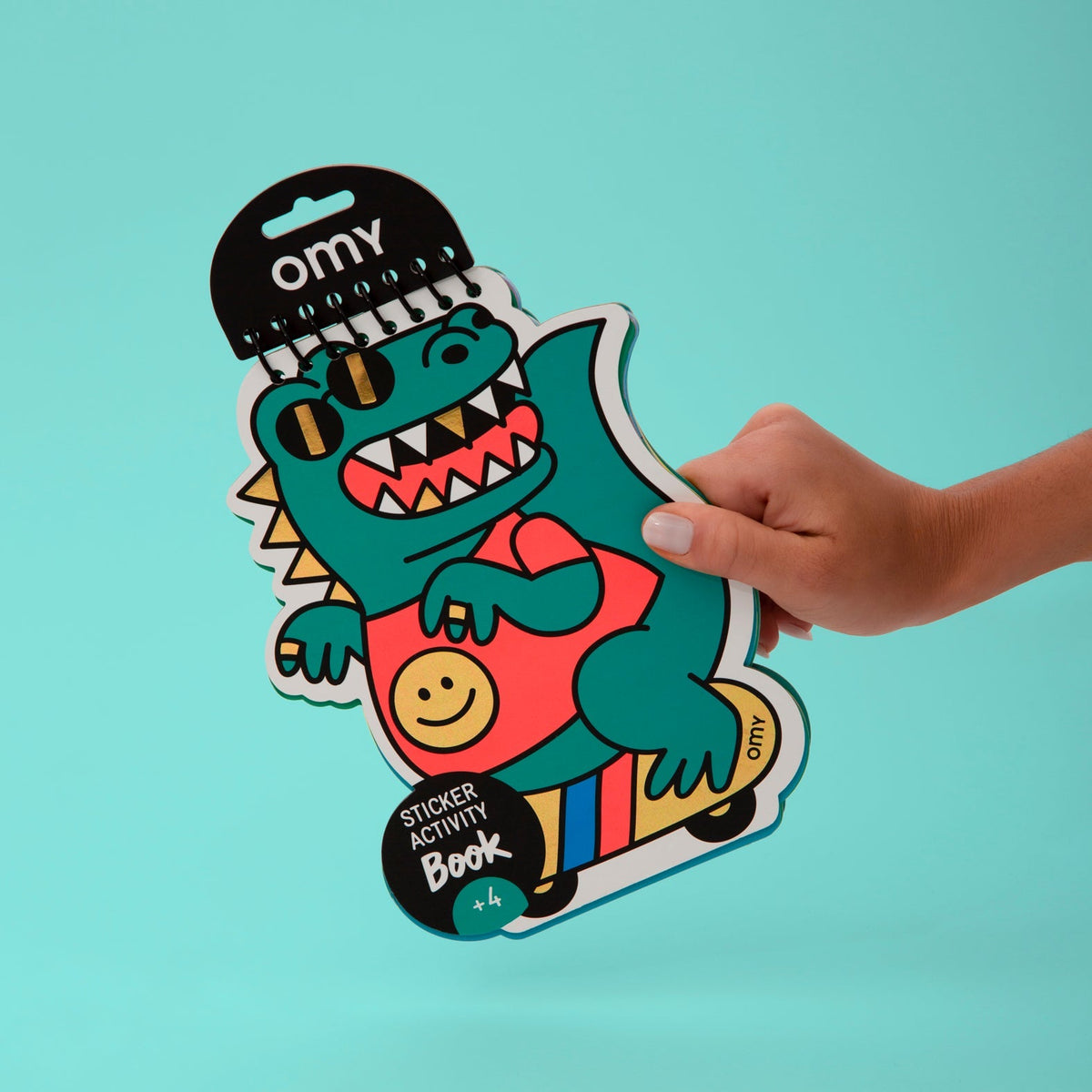 Caderno de Atividades com Autocolantes OMY Dino