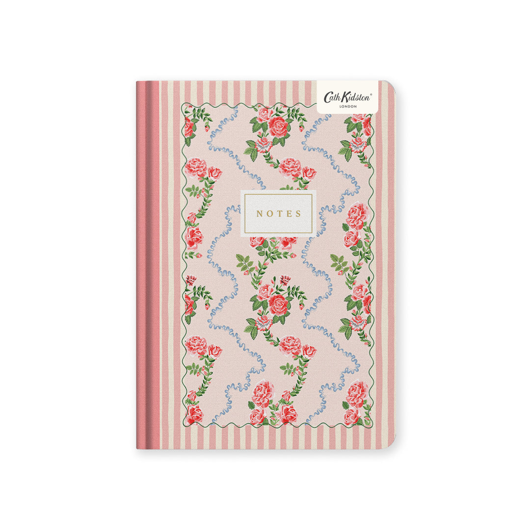 Caderno Cath Kidston A5 Rose Flutter Stripe