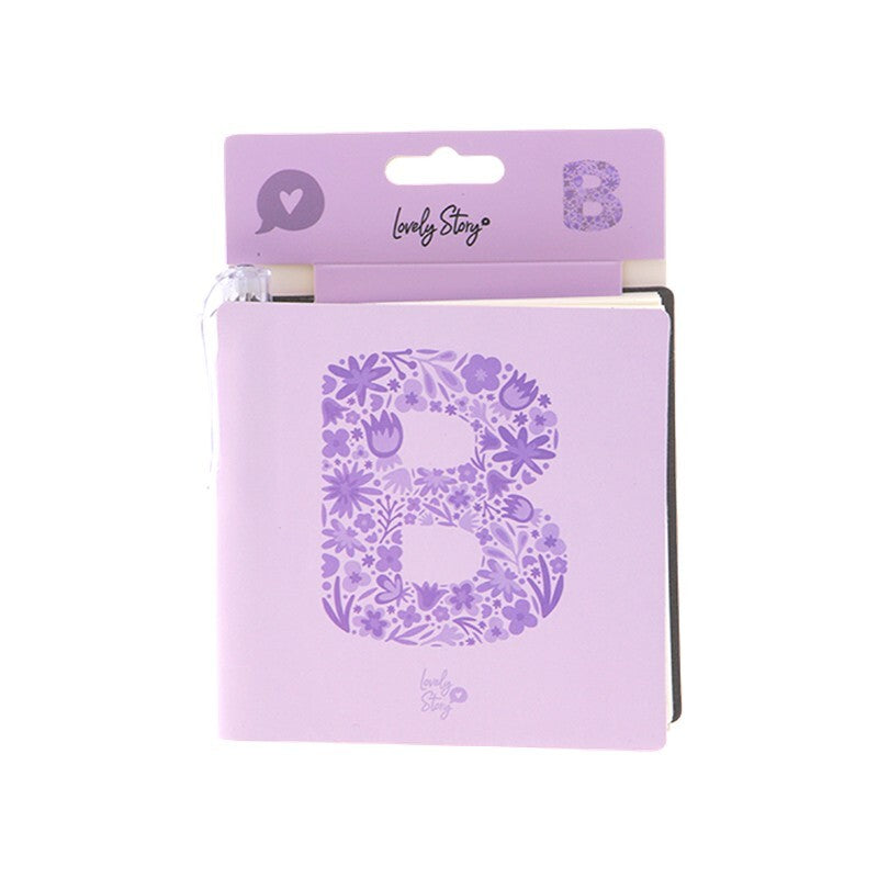 Caderno com letra e caneta Lovely Story — Roxo / B