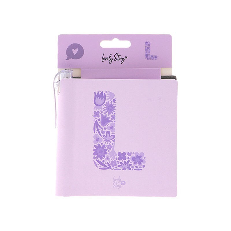 Caderno com letra e caneta Lovely Story — Roxo / L