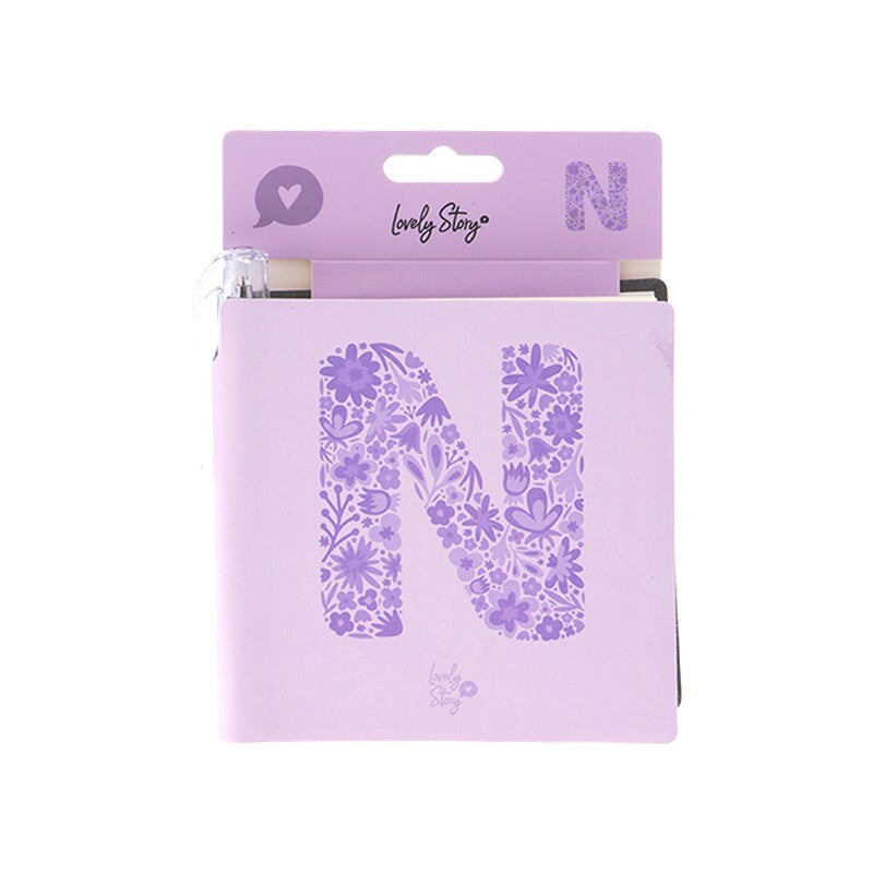 Caderno com letra e caneta Lovely Story — Roxo / N
