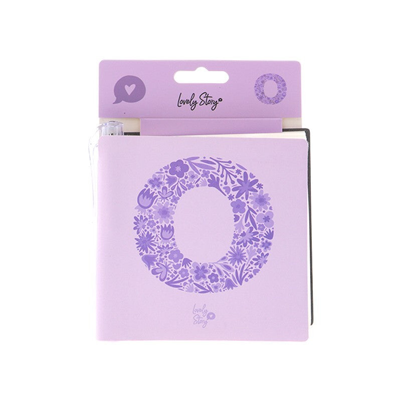 Caderno com letra e caneta Lovely Story — Roxo / O