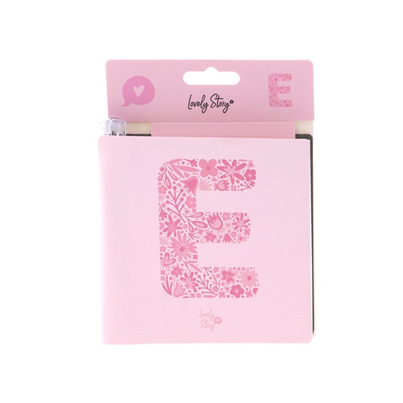 Caderno com letra e caneta Lovely Story — Rosa / E