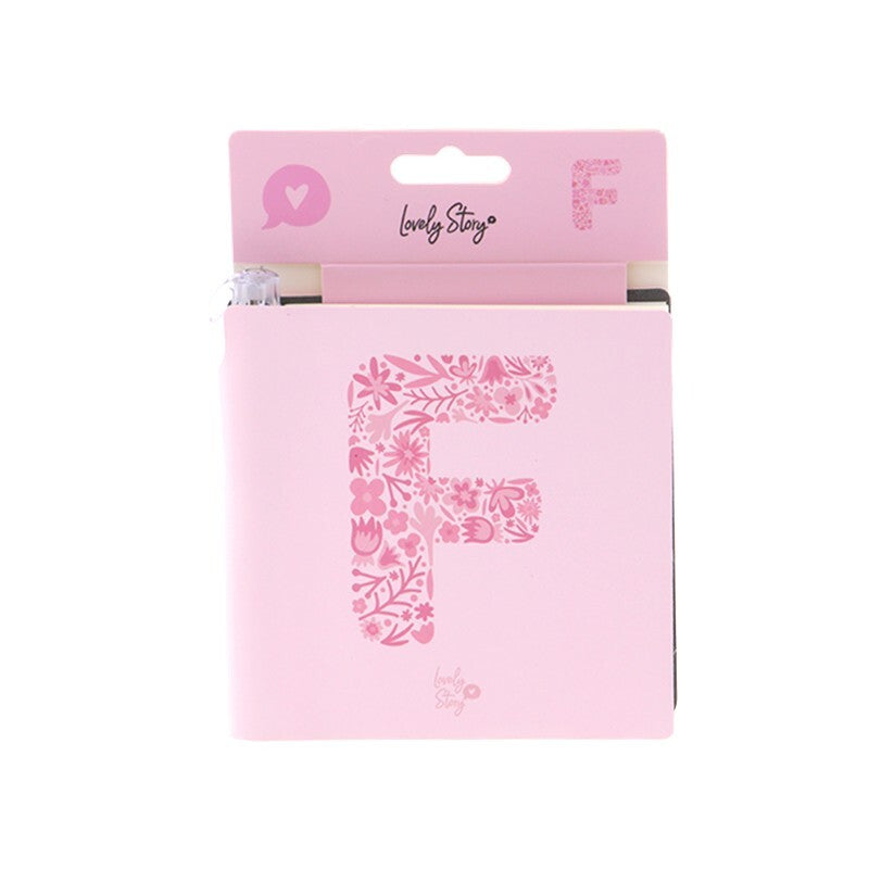 Caderno com letra e caneta Lovely Story — Rosa / F