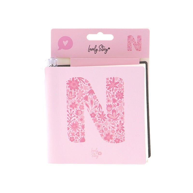 Caderno com letra e caneta Lovely Story — Rosa / N