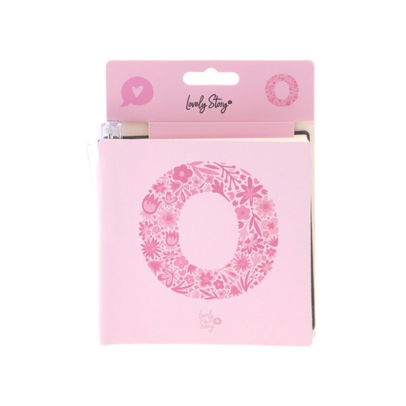 Caderno com letra e caneta Lovely Story — Rosa / O