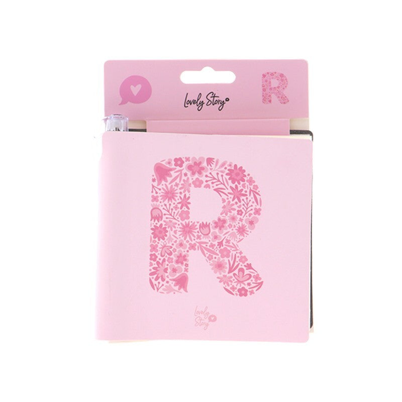 Caderno com letra e caneta Lovely Story — Rosa / R