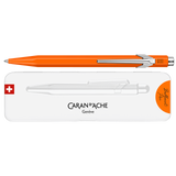 Esferográfica Caran d'Ache 849 Popline com estojo — Laranja Fluo