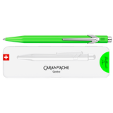 Esferográfica Caran d'Ache 849 Popline com estojo — Verde Fluo