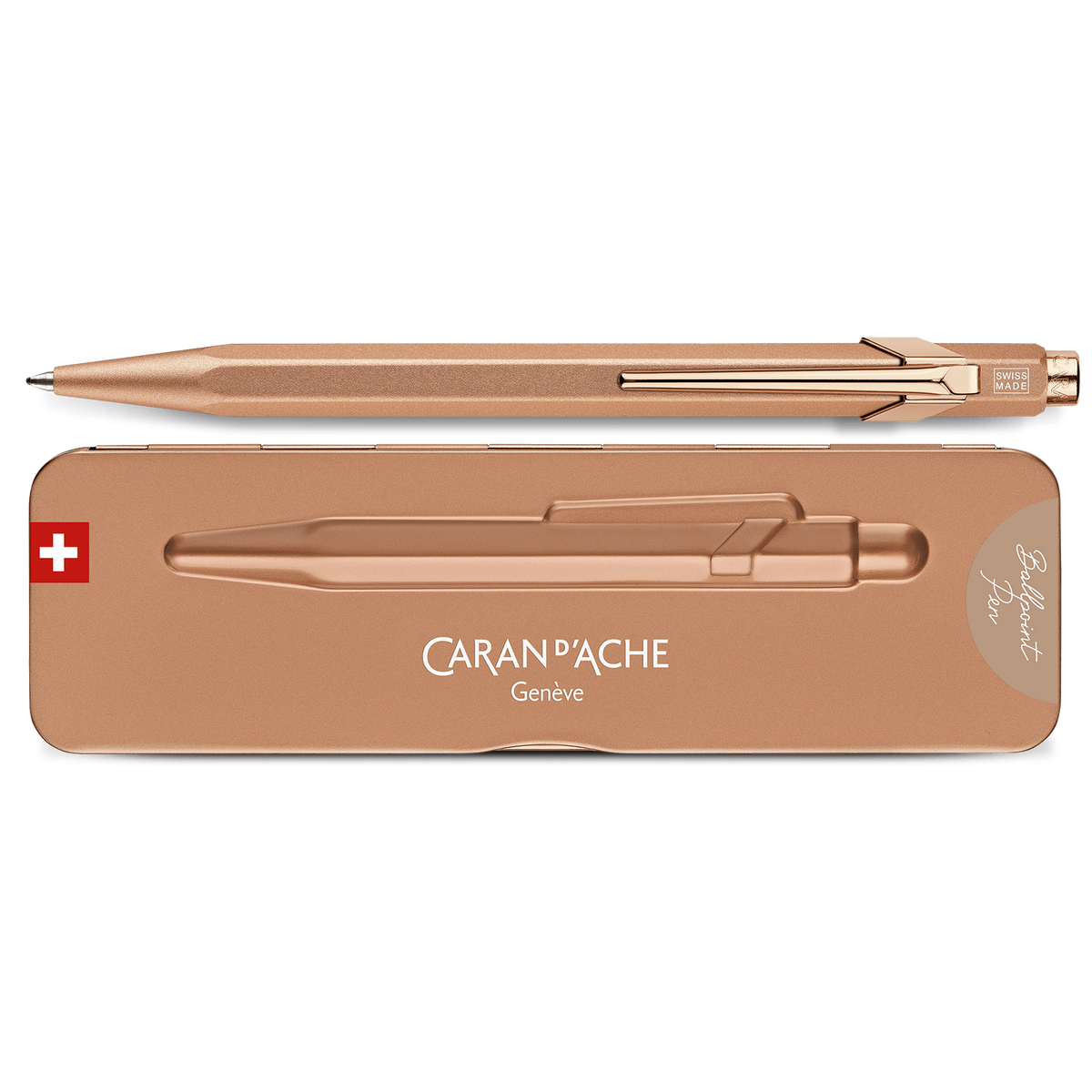 Esferográfica Caran d'Ache 849 Brut Rosé com estojo