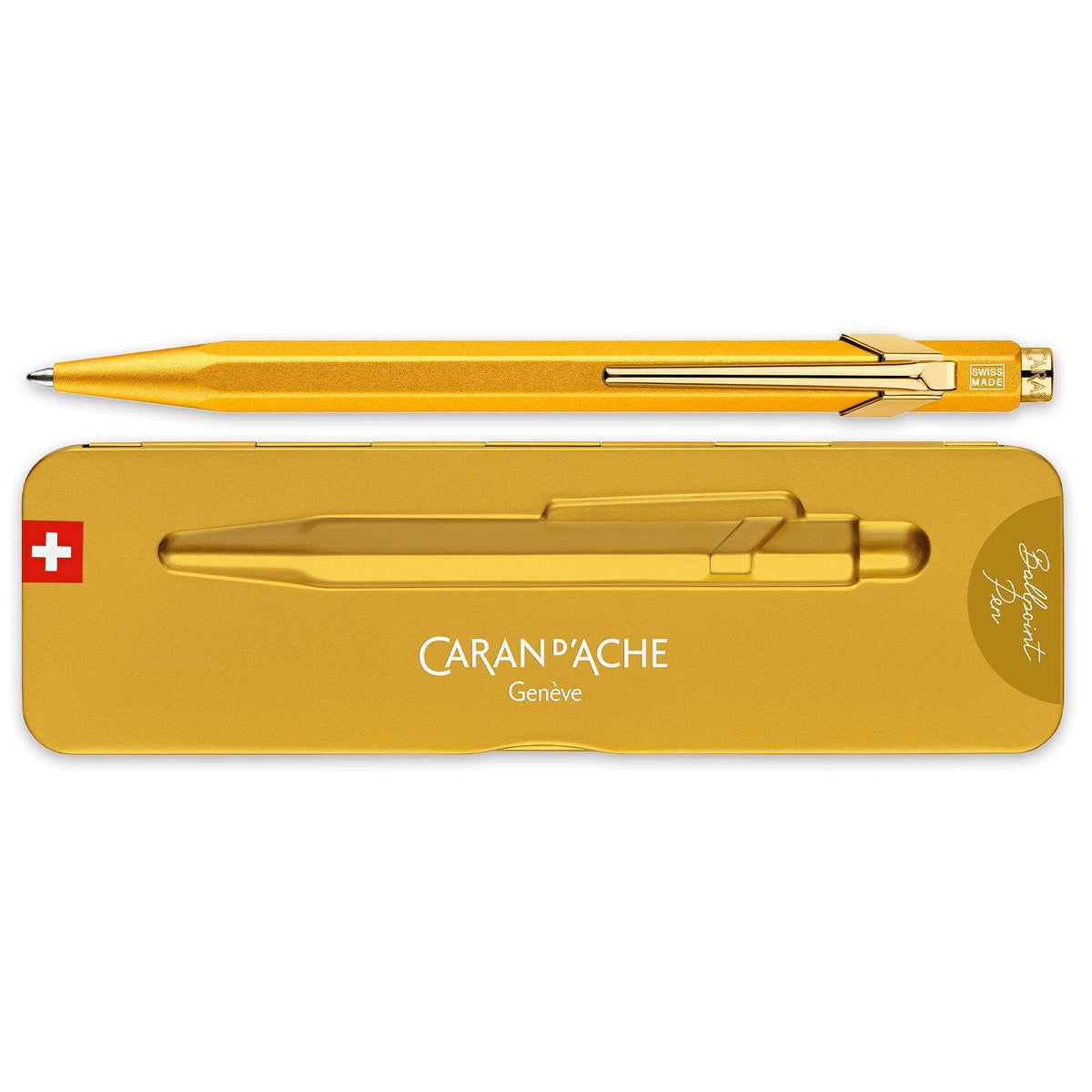 Esferográfica Caran d'Ache 849 Goldbar com estojo