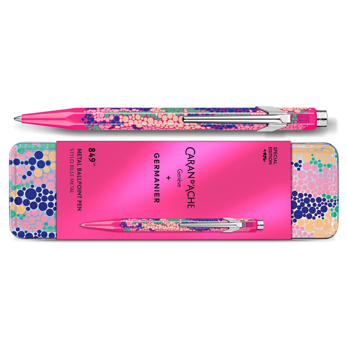 Esferográfica Caran d'Ache 849 Germanier Pink com caixa metálica