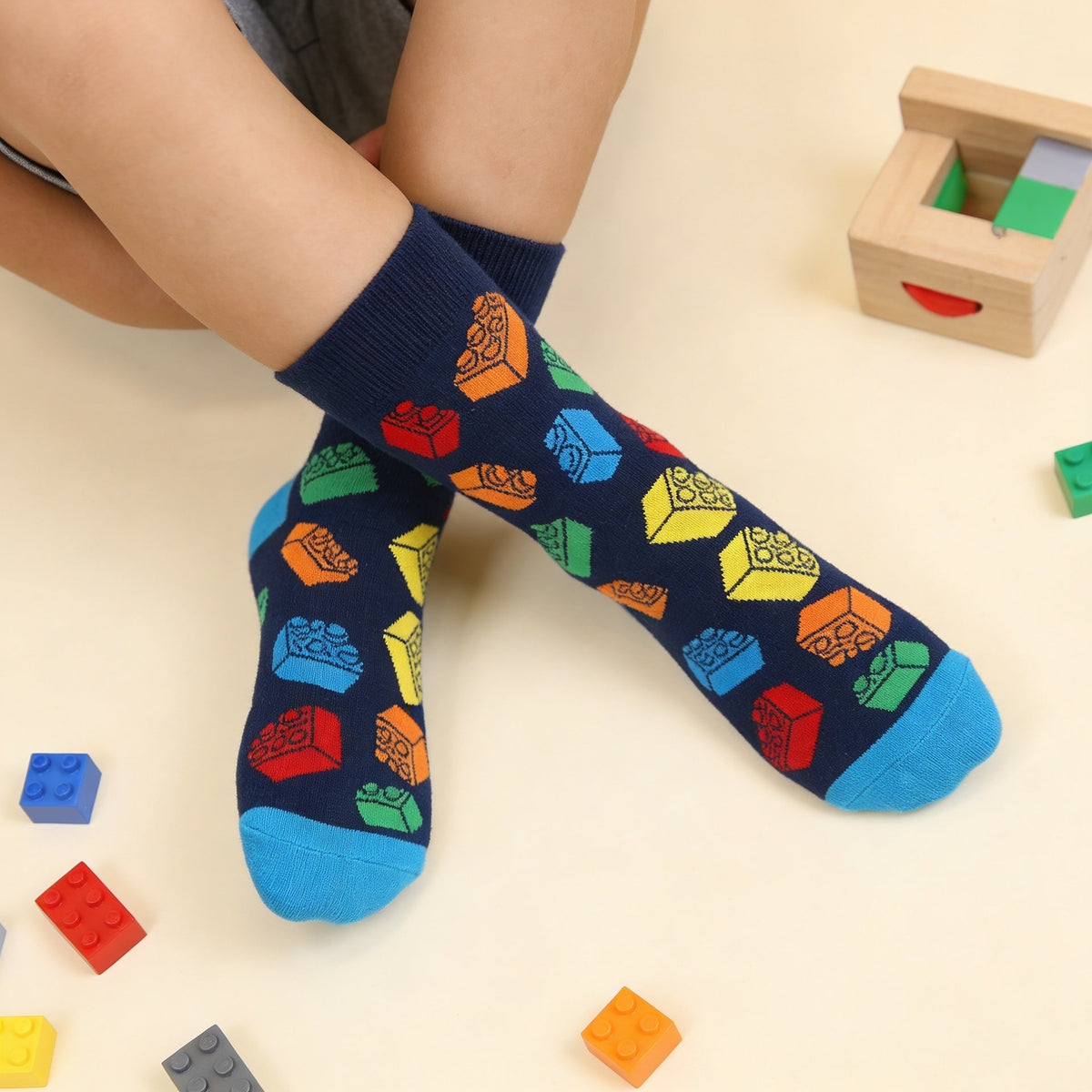 Meias Infantis Lovely Story Block Build – 24–29 – fotografia 3